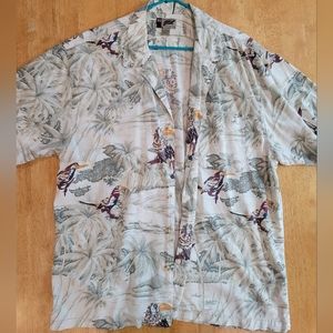 EUC Red Turtle hawaiian shirt